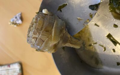 Les artichauts à la romaine de notre pétillante commerciale Laëtitia